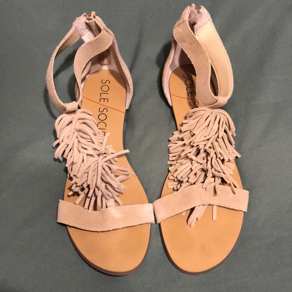 Taupe Suede Sandal